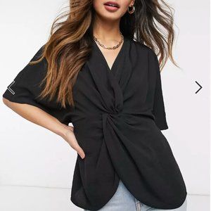 NWOT - ASOS DESIGN knot front top with kimono sleeve